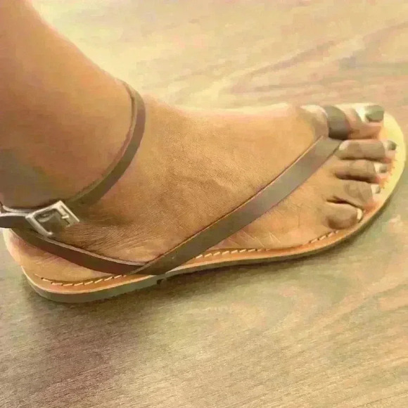 Vero Cuoio sandals size 39 (8.5) never worn lather color brown - Picture 3 of 8